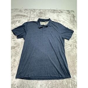 Volcom Polo Shirt Men's Size 2XL XXL Blue Short Sleeve Collared Logo Cotton EUC